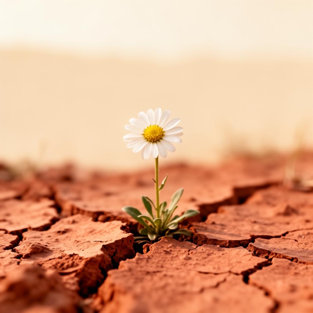 Fleur poussant dans la terre